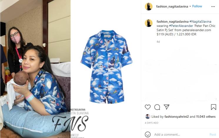 Fashion Nagita Slavina Momong Baby Rayyanza. (Instagram/fashion_nagitaslavina)