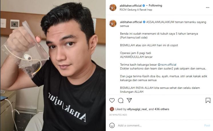 Aldi Taher baru saja menjalani operasi. (Instagram/alditaher.official)