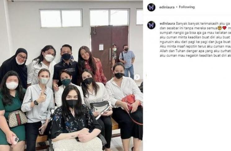 Laura Anna hadiri sidang perdana. (Instagram)