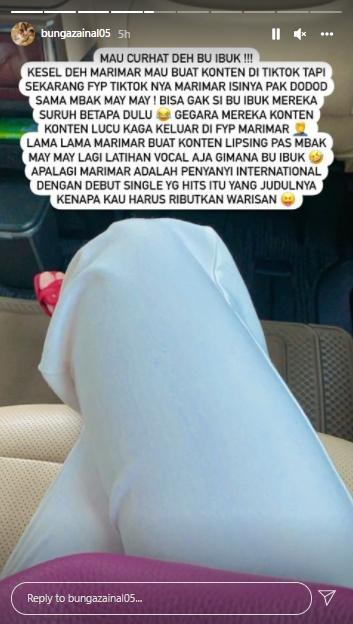 Postingan Bunga Zainal (Instagram.com)