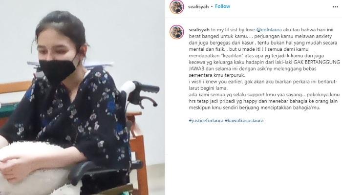 Laura Anna hadiri sidang perdana. (Instagram)