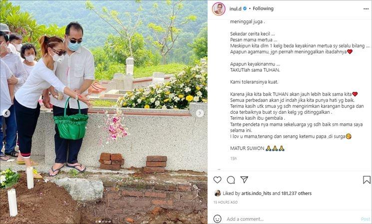 Baju saat Pemakaman Mertua Dikritik, Reaksi Inul Daratista Bijak Banget. (Instagram/@inul.d)