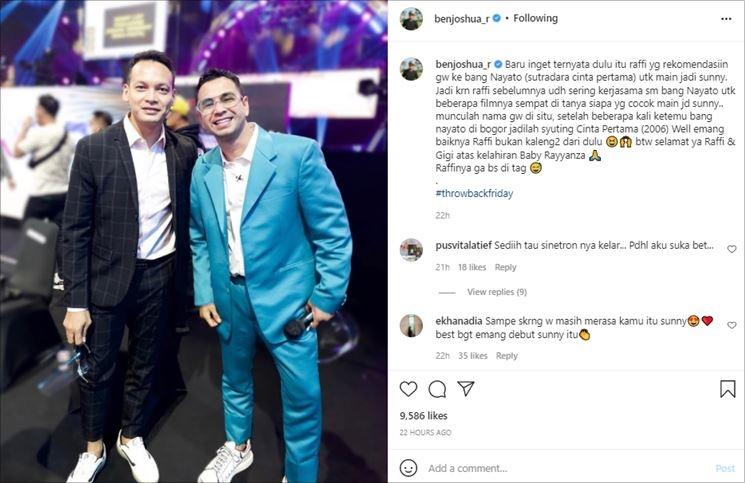 Ben Joshua ungkap jasa Raffi Ahmad. (Instagram/@benjoshua_r)