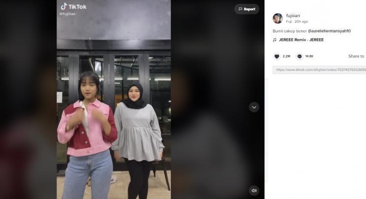 Aurel Hermansyah dan Fuji. (TikTok)