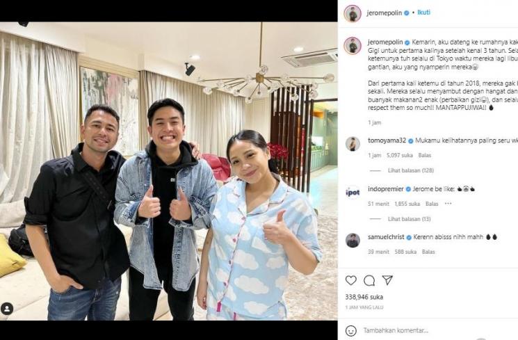 Jerome Polin ketemu Raffi Ahmad dan Nagita Slavina (instagram.com)