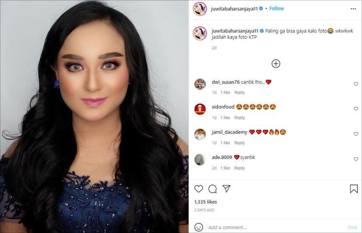 Penampilan Juwita Bahar ramai dikomentari warganet. (Instagram/@juwitabaharsanjaya11)