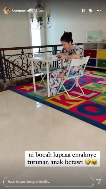 Bunga Zainal ditegur anak (instagram.com)