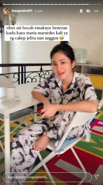 Bunga Zainal ditegur anak (instagram.com)