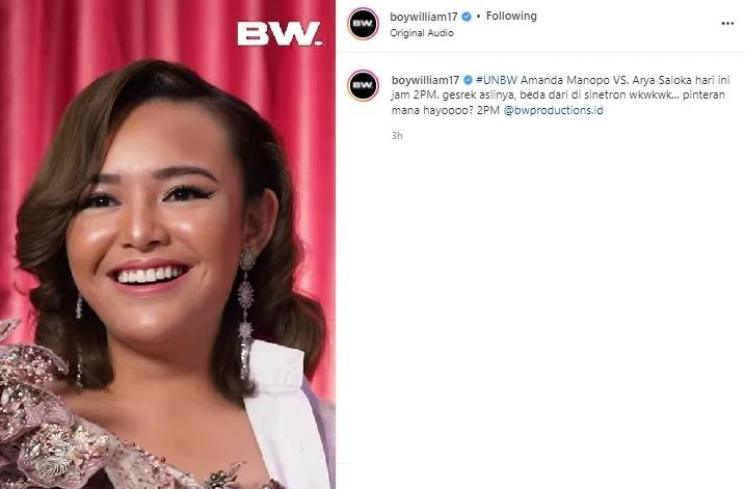 Amanda Manopo. (Instagram/@boywilliam17)