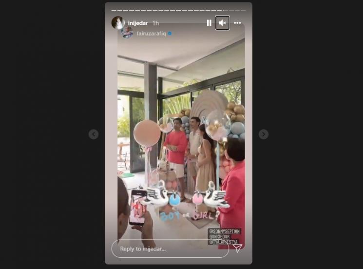 Jessica Iskandar menggelar acara gender reveal. (Instagram/inijedar)