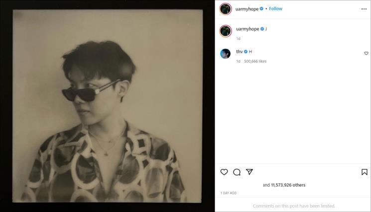 J-Hope BTS pakai baju bermotif kondom. (Instagram/@uarmyhope)