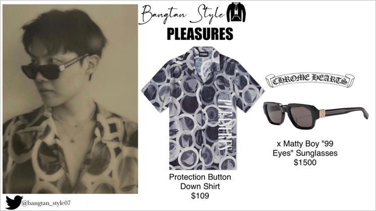 J-Hope BTS pakai baju bermotif kondom. (Twitter/@Bangtan_Style07