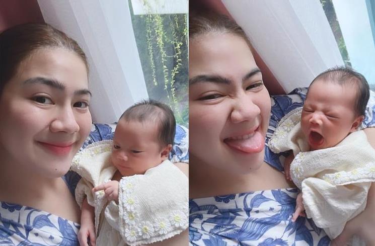 Momen Felicya Angelista Momong Anak Pertama. (Instagram/@felicyangelista_)