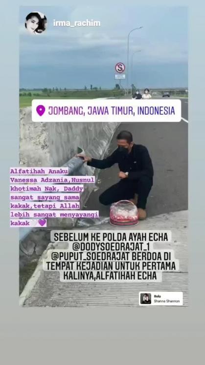 Momen Doddy Sudrajat Tabur Bunga di Tol (Instagram/irma_rachim)