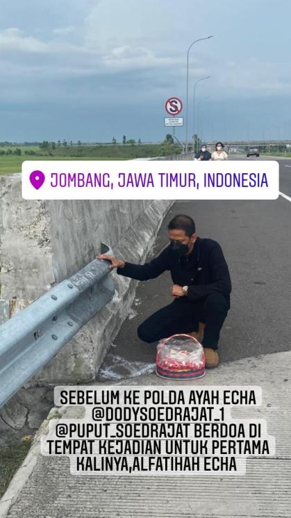 Momen Doddy Sudrajat Tabur Bunga di Tol (Instagram/irma_rachim)