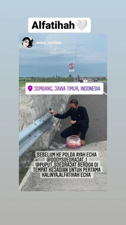 Momen Doddy Sudrajat Tabur Bunga di Tol (Instagram/irma_rachim)