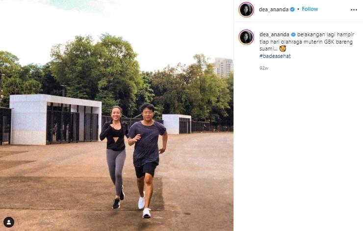 Potret Dea Ananda dan Ariel Nidji. (Instagram/@dea_ananda)