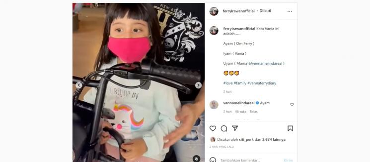 Potret Ferry Irawan Momong Vania (Instagram/ferryirawanofficial)