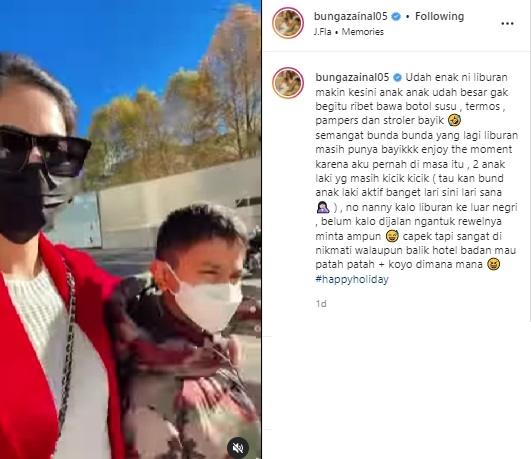Potret Bunga Zainal Liburan di San Francisco. (Instagram/@bungazainal05)