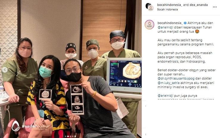 Potret Dea Ananda dan Ariel Nidji. (Instagram/@dea_ananda)
