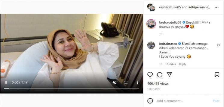 Potret Kesha Ratuliu Melahirkan. (Instagram/keshasatuliu05)