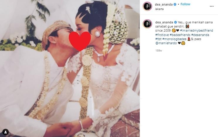 Potret Dea Ananda dan Ariel Nidji. (Instagram/@dea_ananda)