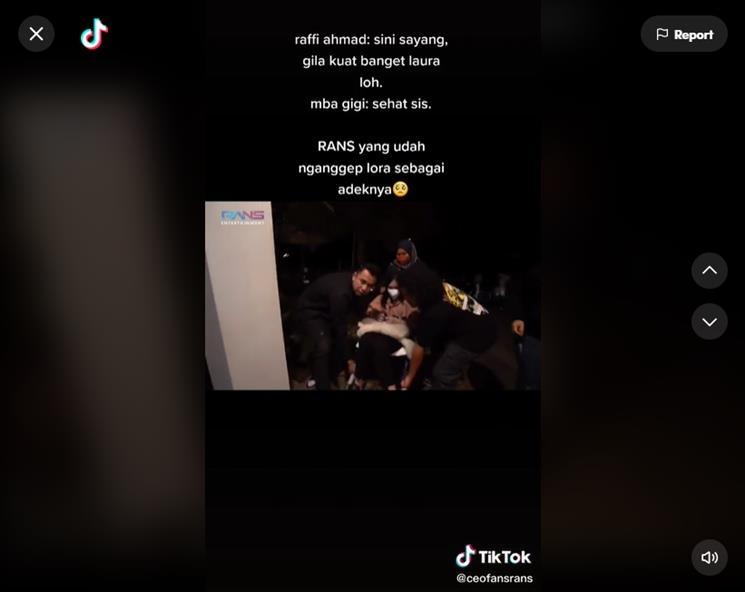 Sikap Raffi Ahmad saat terakhir kali bertemu Laura Anna disorot. (TikTok/@ceofansrans)