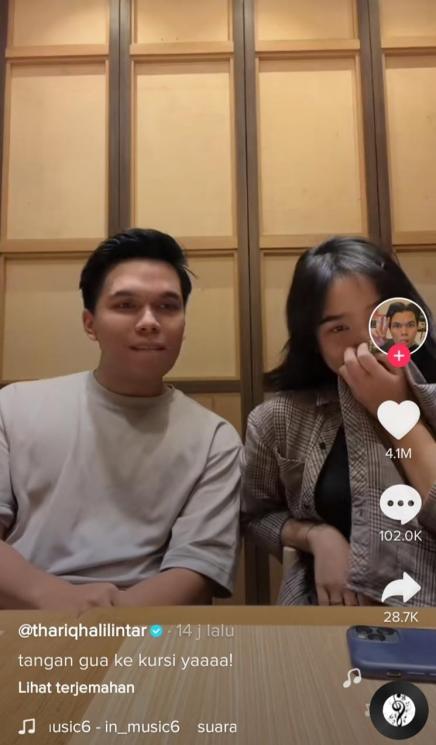 Potret Kedekatan Fuji dan Thariq Halilintar. (TikTok/@fujiiian)