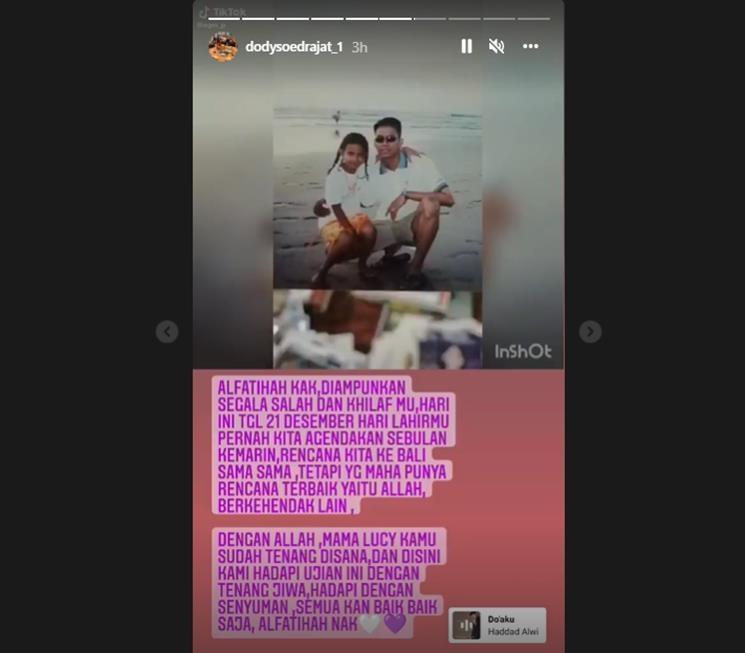 Unggahan Doddy Sudrajat di ulang tahun Vanessa Angel. (Instagram/@dodysoedrajat_1)