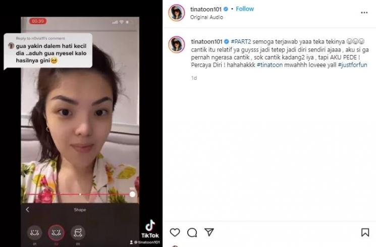Postingan Tina Toon (instagram.com)
