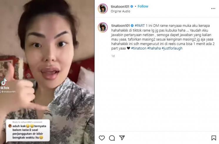 Postingan Tina Toon (instagram.com)