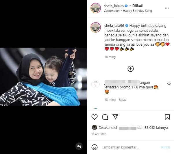 Potret Kompak Rafathar dan Mbak Lala (Instagram/@shela_lala96)
