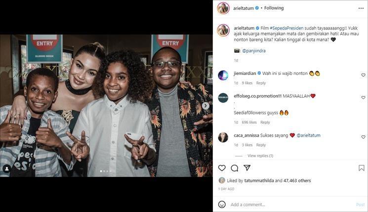 Ariel Tatum Hadir di Premiere Film "Sepeda Presiden". (Instagram/@arieltatum)