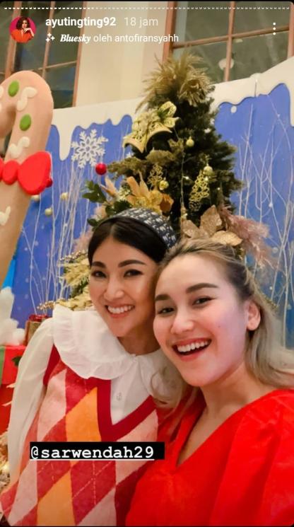 Potret Ayu Ting Ting Rayakan Natal. (Instagram/ayutingting92)
