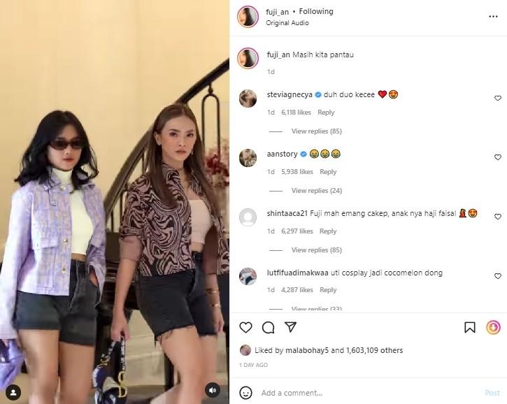 Fuji adik ipar Vanessa Angel. (Instagram/@fuji_an)