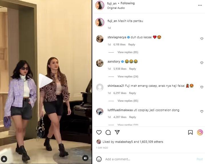 Fuji adik ipar Vanessa Angel. (Instagram/@fuji_an)