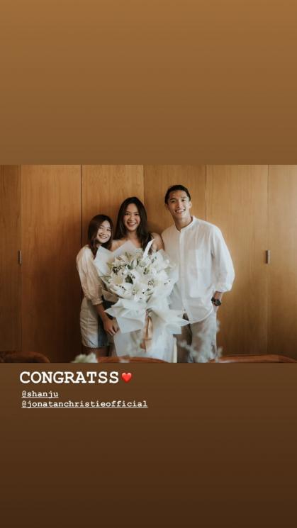 Momen Tunangan Shanju Eks JKT48 dan Jonatan Christie (instagram/@shanju)