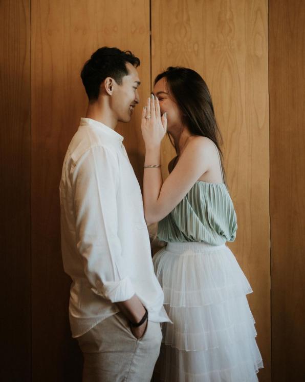 Momen Tunangan Shanju Eks JKT48 dan Jonatan Christie (instagram/@shanju)