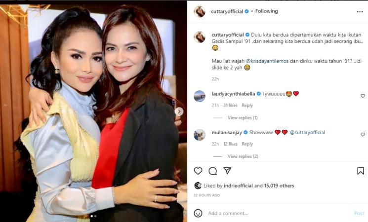 Cut Tari dan Krisdayanti. (Instagram/cuttaryofficial)