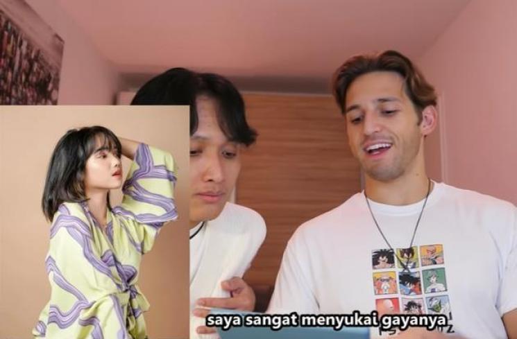 Foto Fuji dikomentari bule ganteng. (YouTube/Juan Kristoven)