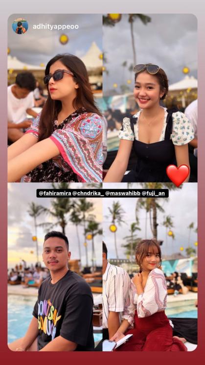  Momen Fuji dan Chandrika Chika di Bali (instagram/@chndrika_/@fuji_an)