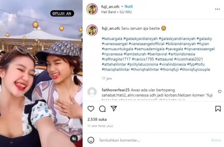  Momen Fuji dan Chandrika Chika di Bali (instagram/@chndrika_/@fuji_an)