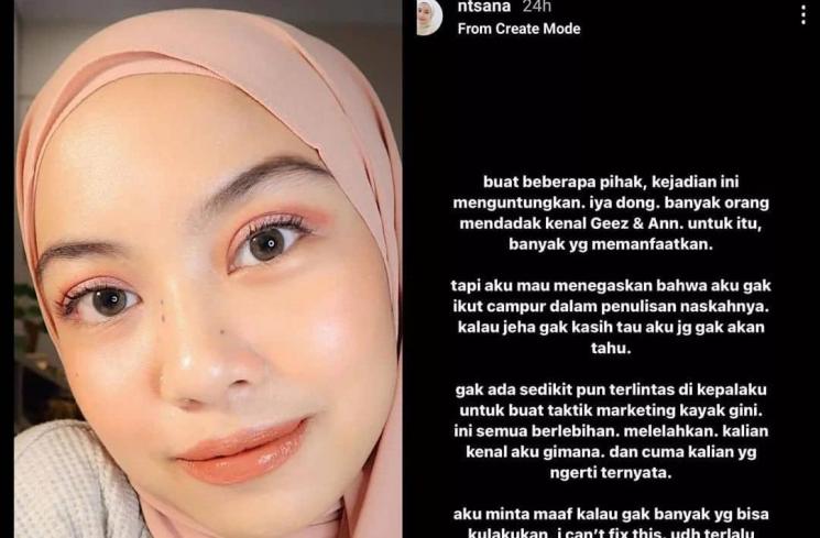 story Tsana soal skandar Junior Roberts (Instagram/@ntsana)