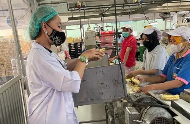 Potret Inul Daratista Kunjungi Pabrik Mie (Instagram/@inul.d)
