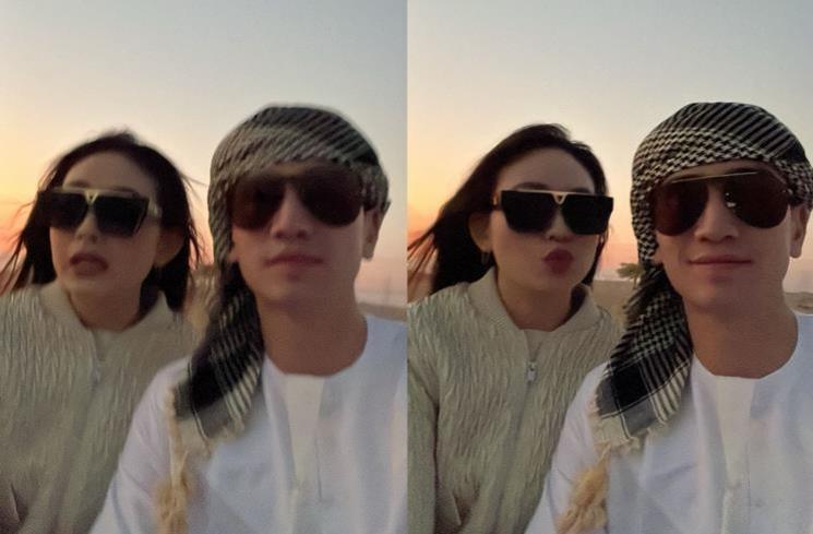 Momen Natasha Wilona dan Verrell Bramasta Liburan Bareng di Dubai. (Instagram/@bramastavrl)