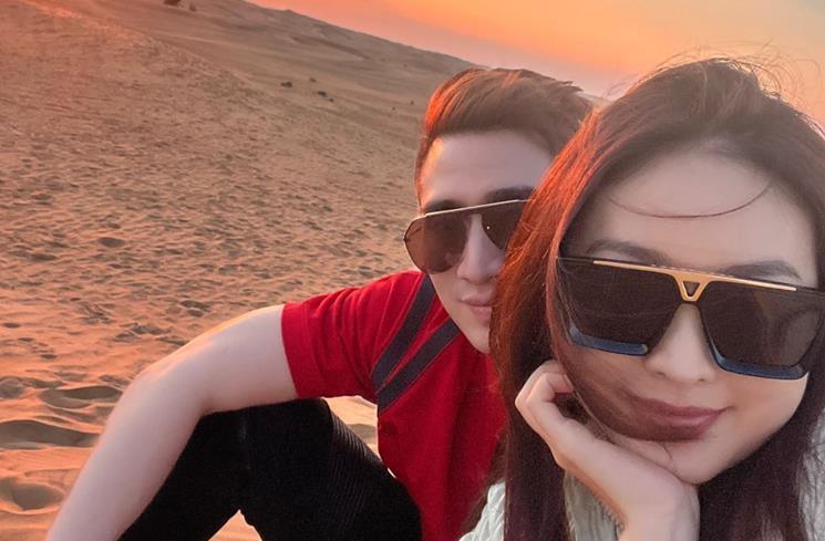 Momen Natasha Wilona dan Verrell Bramasta Liburan Bareng di Dubai. (Instagram/@bramastavrl)