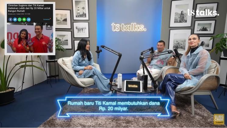 Titi Kamal bahas rumah di YouTube TS Media. (YouTube/TS Media)