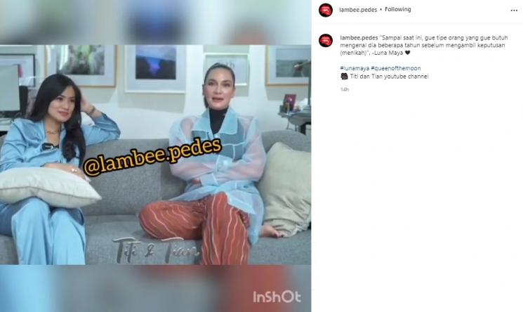Titi Kamal dan Luna Maya. (Instagram)