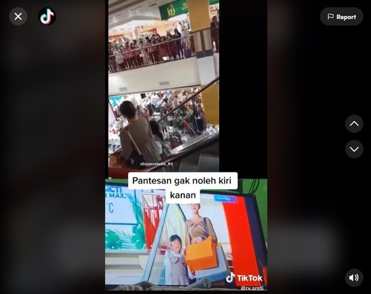 Viral video Amanda Manopo cuek disapa fans. (TikTok/@rv.srsti)