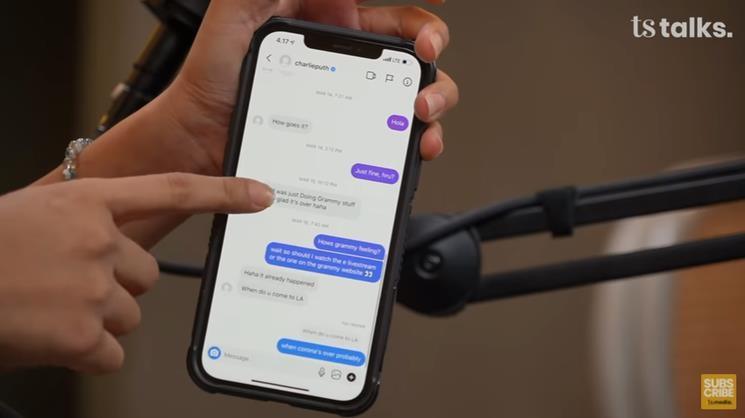 Erika Carlina didekati Charlie Puth, bongkar isi DM Instagram. (YouTube/TS Media)